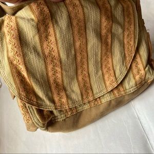 Fossil embroidered Boho flap messenger bag